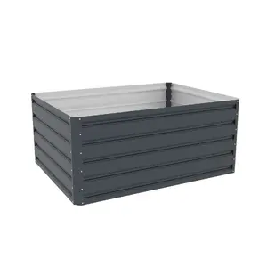 Raised garden bed G21 Daisy metal anthracite 120×90×52 cm, durable steel planting box
