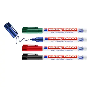Permanent Marker Edding 8400 CD/DVD/BD Bullet Tip Black Blue Green Red