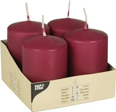 Papstar 10495 Vaska svece Cilindrs Bordo