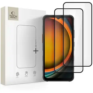 Защитное стекло Spigen Glass Fit+ (2 шт.) для Galaxy XCover 7 / 7 Pro — черное