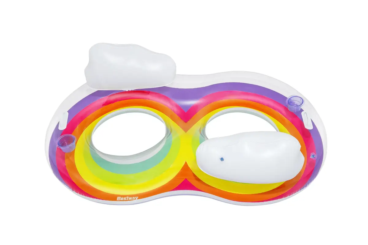 Bestway Rainbow Dreams 2-Person Swim Tube 1.86×1.16 m Photo 4