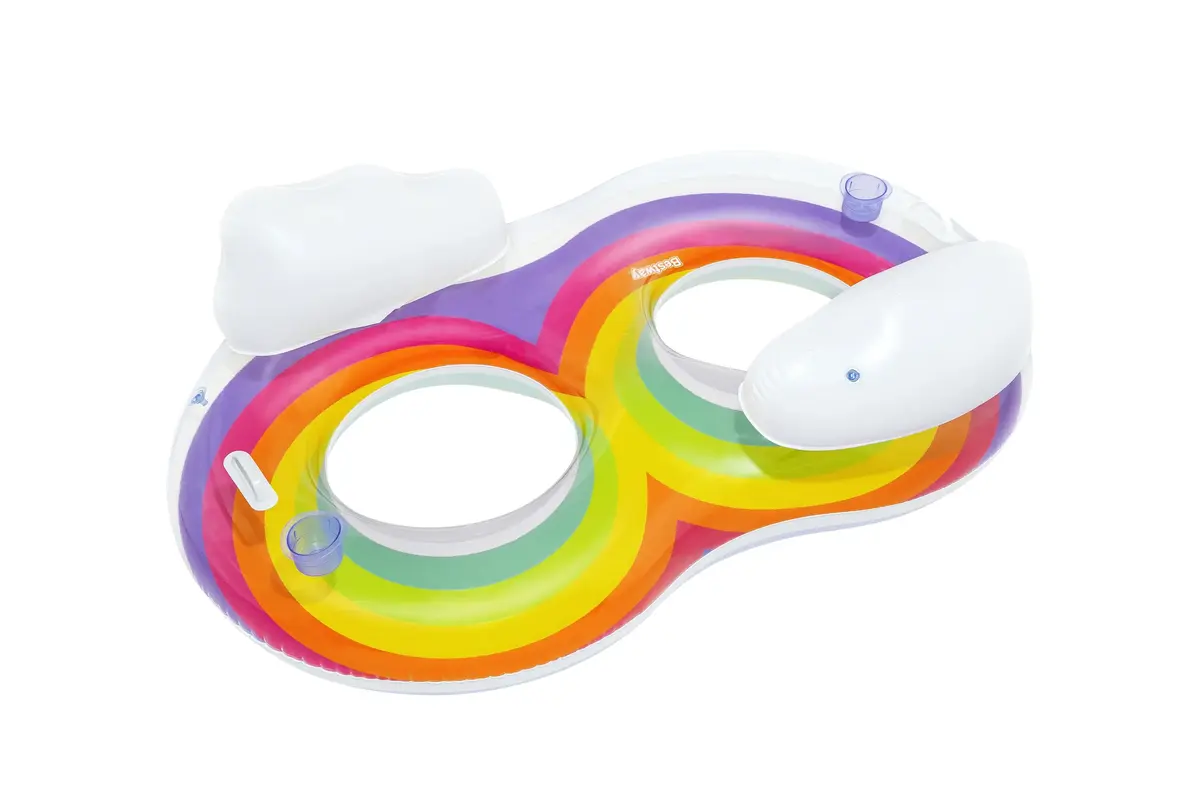Bestway Rainbow Dreams 2-Person Swim Tube 1.86×1.16 m Photo 5