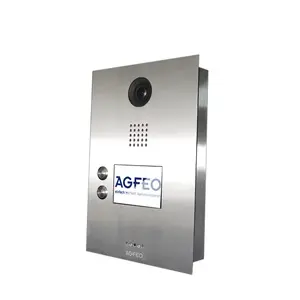 AGFEO IP-Video TFE 2 видеодомофон с 3.5-дюймовым TFT дисплеем, разрешением видео 1280 x 720, Fast Ethernet и корпусом из нержавеющей стали