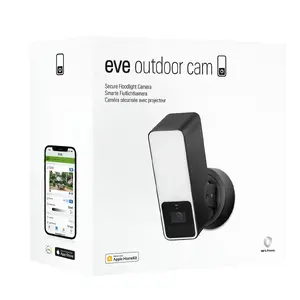 Eve Outdoor Cam Box Wall Elgato 1080p Wired Wireless Black White