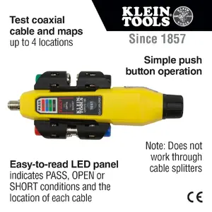 Kabeļu testers Klein Tools VDV512-101 tīkla un koaksiālajiem kabeļiem