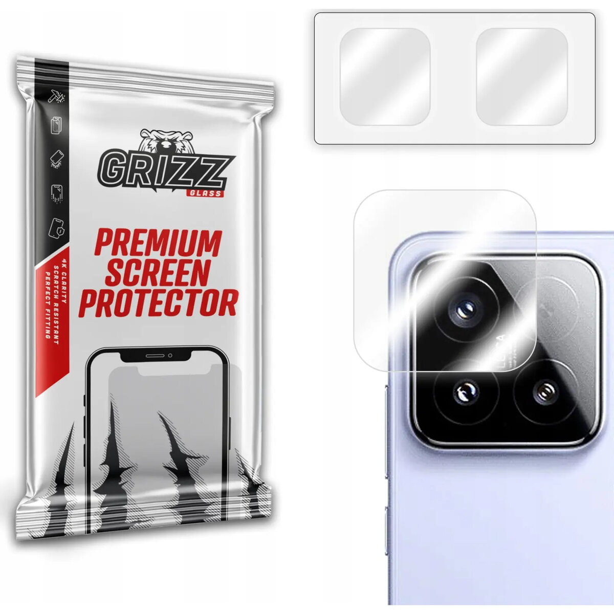 Kamera aizsargstikls GrizzGlass HybridGlass priekš Xiaomi