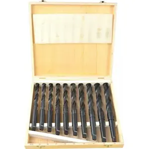 Drill Bit Set GEKO G38116 – Morse Taper MK2 Metal Drills, 14.5–23 mm, 10 pcs