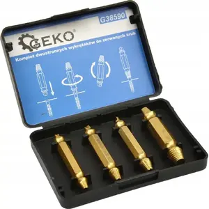 Drill Bit Set GEKO two-sided screw extractors 4 pcs G38590