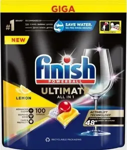Таблетки для посудомоечной машины FINISH Powerball Ultimate Deep Clean and Shine Lemon, 100 шт.