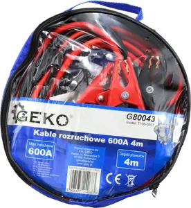 Jump Starter Cables GEKO G80043 600A 4m – Heavy-Duty Battery Booster Cables
