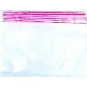Plastic string envelope Office Products LDPE 350×450 mm, pack of 100, transparent