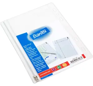 Document sleeve with zipper Bantex A5, pack of 10 — transparent protective A5 pouch