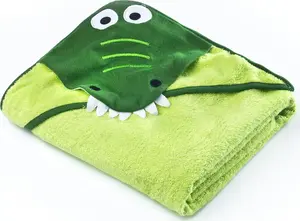 Bath Hooded Towel Caretero OKRYCIE KĄP. KROKODYL 100x100 Green