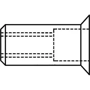 Накладная резьбовая заклёпка GESIPA M8, потайная головка 90°, корпус 11×18.5 мм, для 1.5–4.5 мм