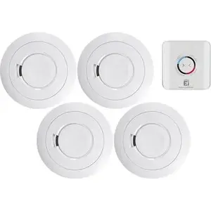 Детектор дыма ei electronics набор из 5 шт, несъёмный аккумулятор 10 лет, подключаемый