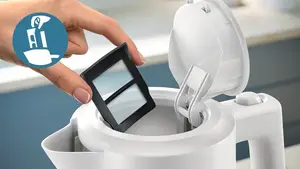 Scale-free water every time with removable filter