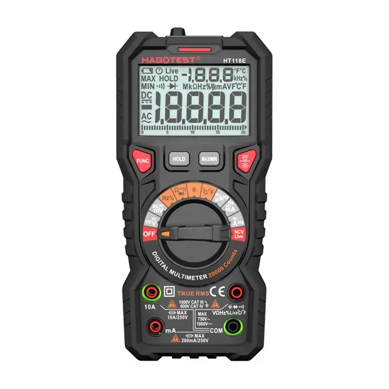 Habotest HT118E цифровой мультиметр True RMS NCV Photo 2