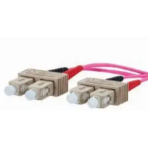 Fibre optic cable METZ CONNECT 151S1EOEO20E 2x SC OM4 2 m Pink