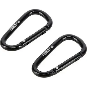 Carabiner set Nils Extreme NC1710, 2 pieces, black