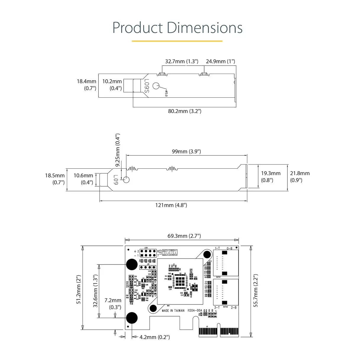 SATA PCIe плата 4 порта 6 Гбит/с ASMedia ASM1164 Photo 15