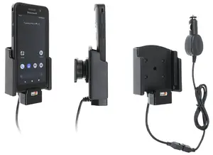 Brodit 712420 Active holder for mobile phone and smartphone with cigarette lighter plug in black