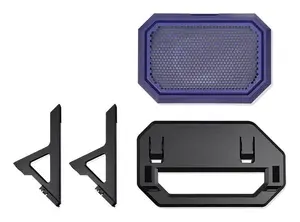 Thermaltake The Tower 600 korpusa statīva komplekts AC-076-ONNNAN-A1 aksesuāru komplekts horizontālai novietošanai melnā un violetā krāsā