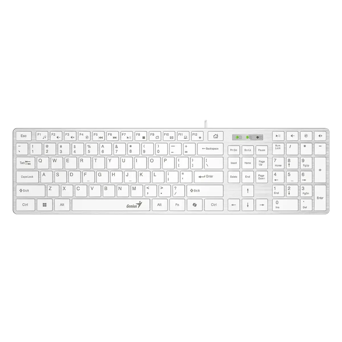 Genius Slimstar 126 White беспроводная USB клавиатура Photo 2