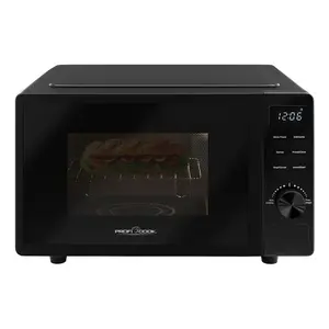 Microwave with Grill ProfiCook MWG1278 — 20 L, 1150 W, glass-ceramic flat base, 5 power levels, black