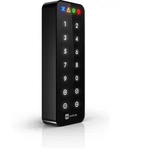 Wireless touch keypad SATEL AKP-200-W — white compact design, touch controls, wireless connection