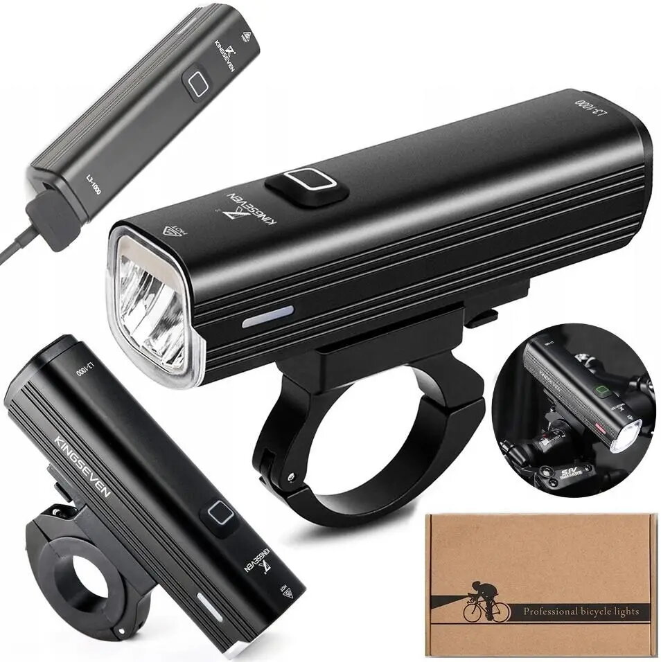 Velosipēda apgaismojums KINGSEVEN L3-1000 1000 lm