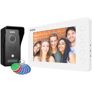 Video domofons Eura VDP‑76A3 7 collu krāsu monitors ar starpparliecības funkciju