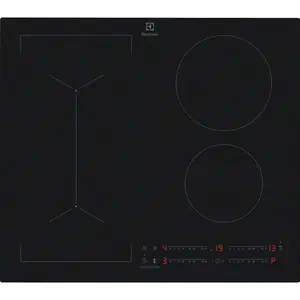 Iebūvējamā indukcijas plīts Electrolux 600 Series SaphirMatt CIV63443CT, 59 cm, bezrāmja, melna, Hob2Hood