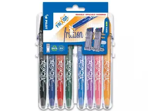 Шариковые ручки TEKA Pilot FriXion Ball набор 0,7 мм, 8 цветов, блистер