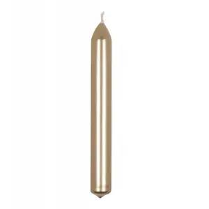 Table candle Donau Home 20×170 mm lacquered set of 10, gold