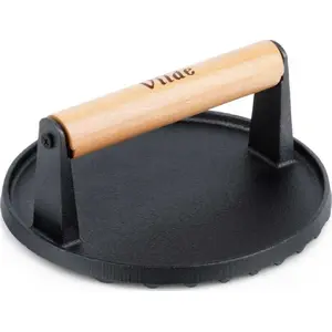 Cast Iron Grill Press Vilde 259702 for Burgers, Steaks and Meat