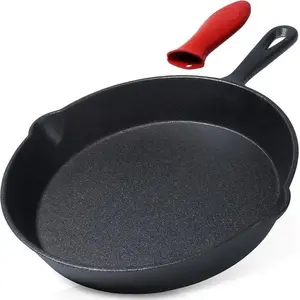 Cast iron frying pan Vilde 25 cm with silicone handle cover model 199035