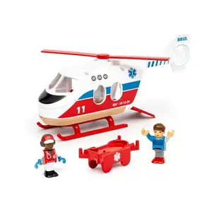 Helicopter toy Ravensburger BRIO Rescue Helicopter, ages 3+, blue/red/white