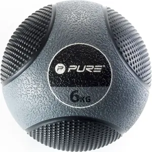 Medicine Ball pure 6 kg, black-gray — functional training and core strengthening