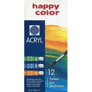 Akrila krāsu komplekts Happy Color 12 krāsas