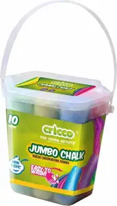Crayons set Cricco Kreda kolorowa Jumbo in bucket 10 pcs CRICCO