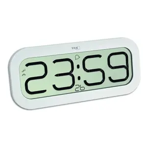 Цифровые часы TFA-Dostmann 60.4514 Овальные Белые LCD 321мм