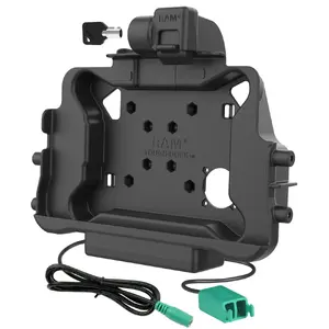 USB power and data holder mount by ram mounts RAM POWER DUAL USB-A DATA RAM-HOL-HON11PD2KLU with 2 USB-A ports