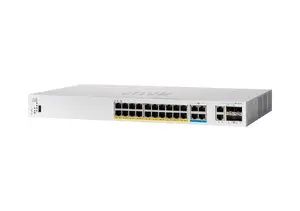 Управляемый коммутатор L2/L3 Cisco Catalyst C1300-24MGP-4X с поддержкой Power over Ethernet, 16 портами RJ-45 и коммутационной способностью 152 Гбит/с