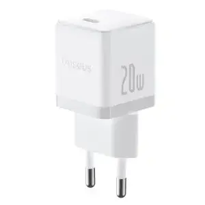 Sienas ātrais lādētājs Palm 20W USB-C QC3.0 PD3.0 ar USB-C kabeli 1m, balts