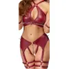 Apakšveļas komplekts Cottelli Collection Bra Set L Black Bondage Photo 7