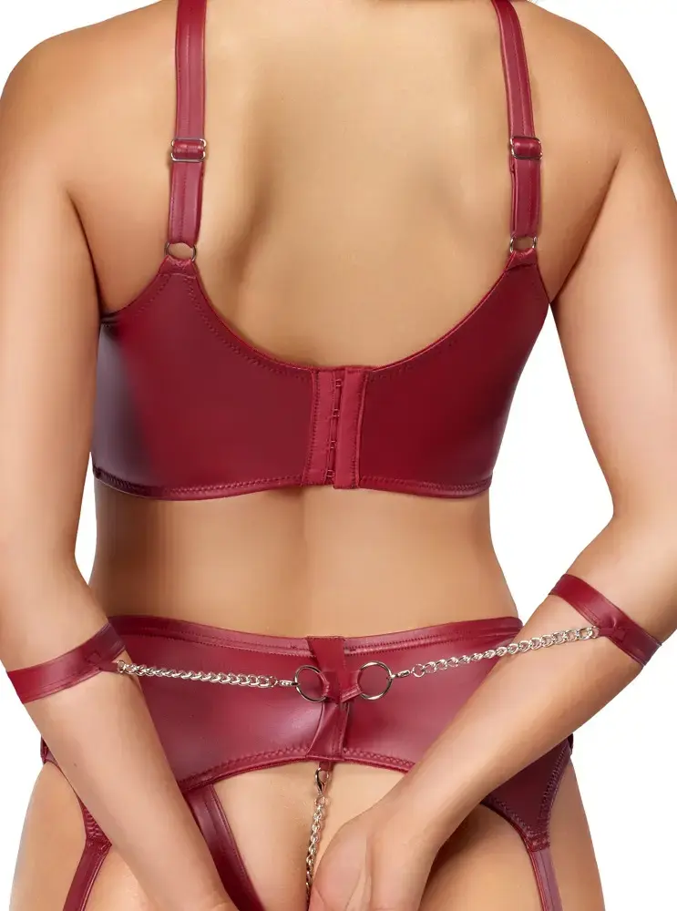 Apakšveļas komplekts Cottelli Collection Bra Set L Black Bondage Photo 8