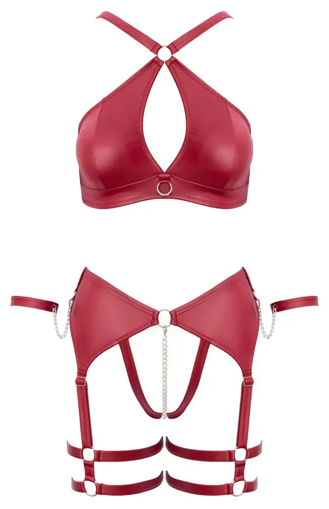 Apakšveļas komplekts Cottelli Collection Bra Set L Black Bondage Photo 10