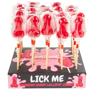 Cietā konfekte secret play Lollipop D-244010 Ķiršu 40 gab. ar pikantu sildošu efektu