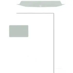 Envelope MAILmedia C4 with Window, Self‑adhesive, 100 g/m², White, 250 pcs