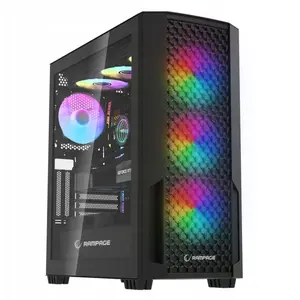 Computer Case Rampage Shelob Mid-T Black with 4 ARGB Fans